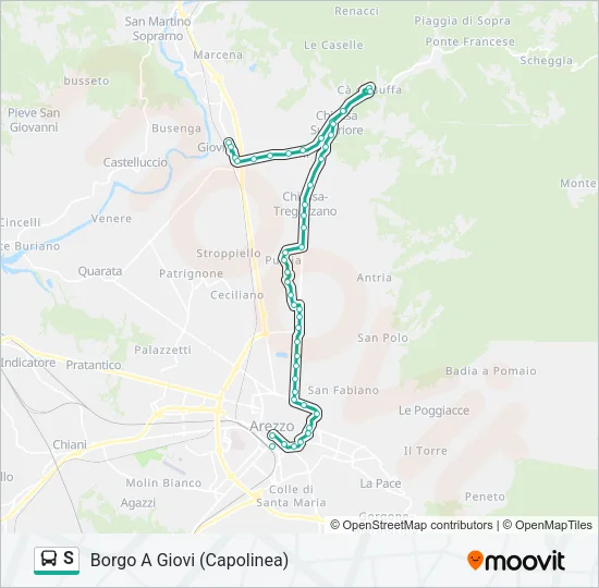 S Bus Line Map