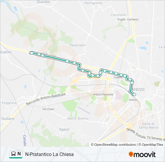 n Route Schedules Stops Maps N Pratantico La Chiesa Updated