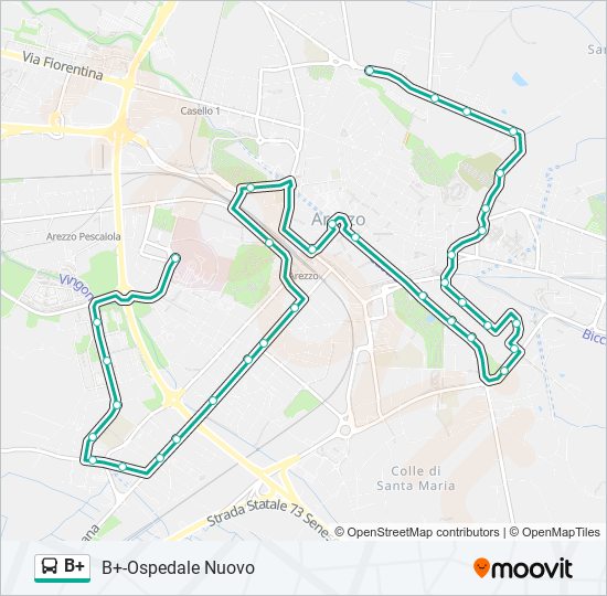 B Route: Schedules, Stops & Maps - B+-Ospedale Nuovo (Updated)