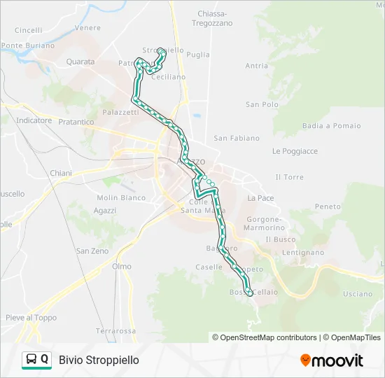 Q Bus Line Map