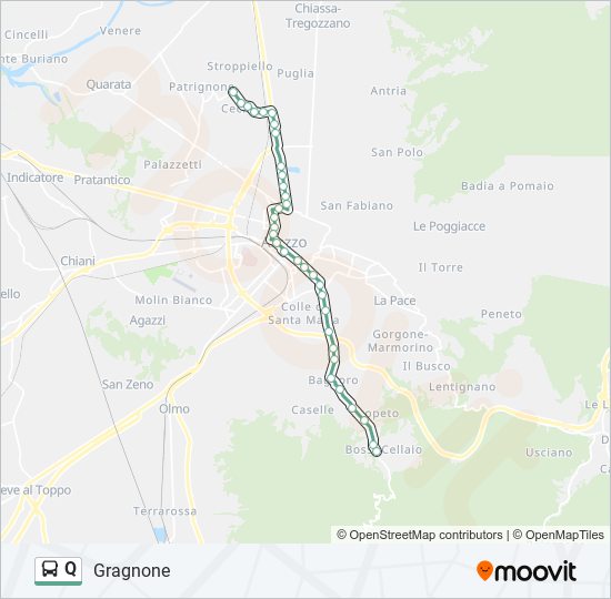 Linea q orari fermate e mappe Q Gragnone Aggiornato