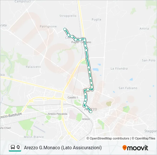 Q Bus Line Map