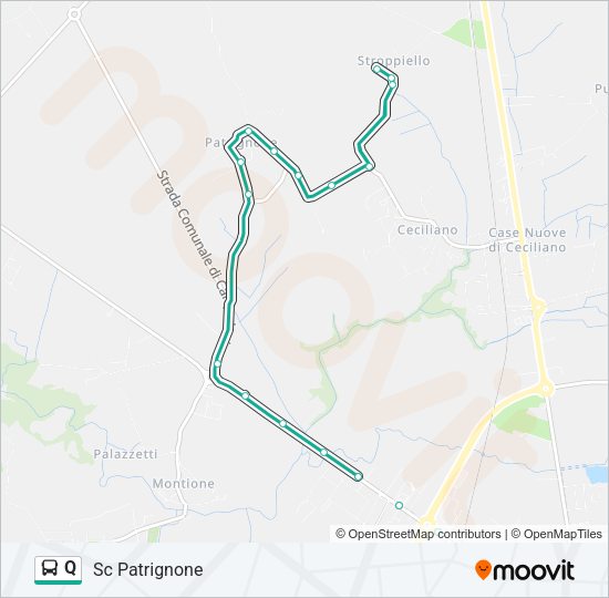 Q Bus Line Map