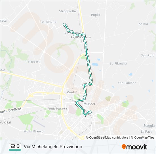 Q Bus Line Map