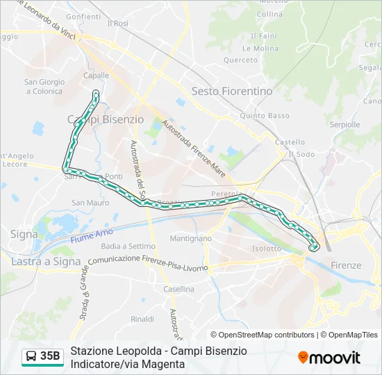 Percorso linea  35B