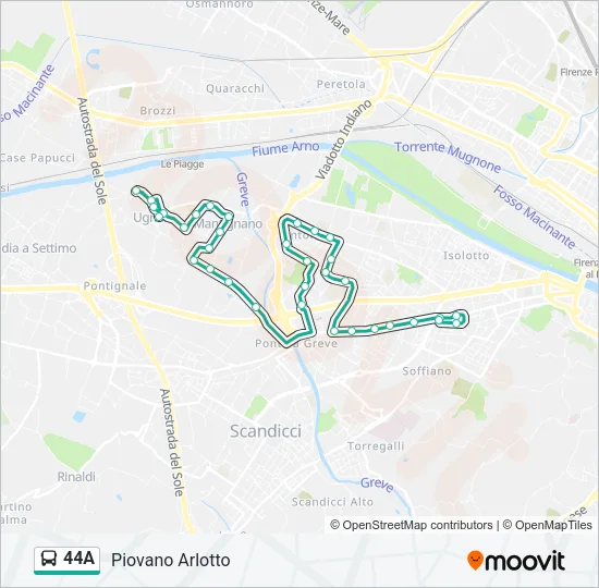 44A Bus Line Map