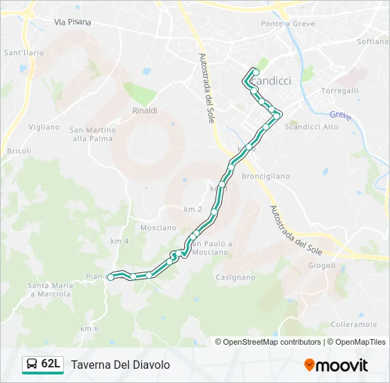 62L Bus Line Map