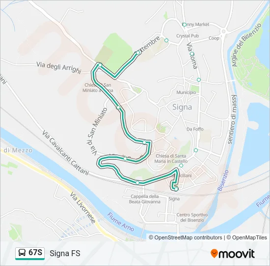 67S Bus Line Map