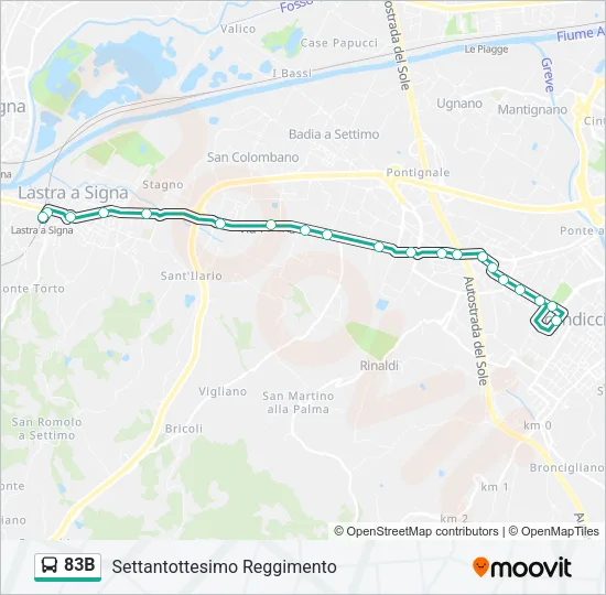 83B Bus Line Map