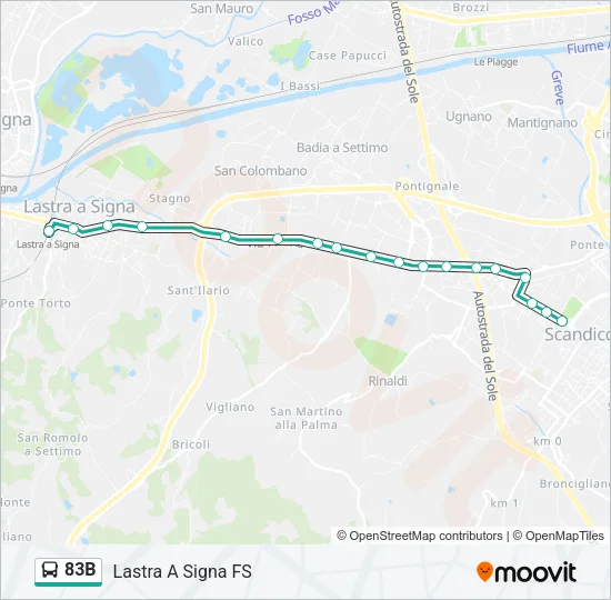 83B Bus Line Map