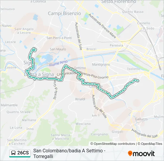 26CS Bus Line Map