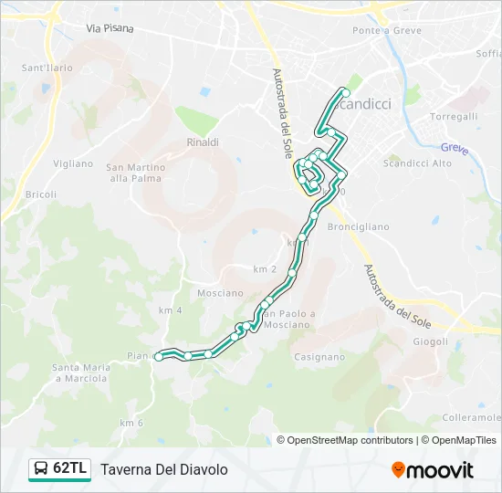 62TL Bus Line Map
