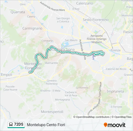 72DS Bus Line Map