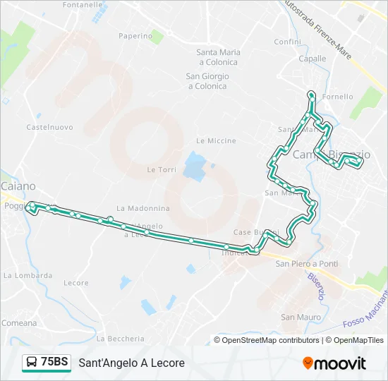 75BS Bus Line Map