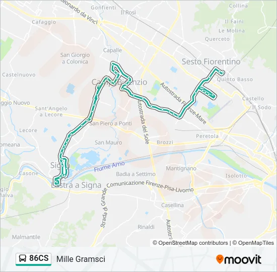 86CS Bus Line Map