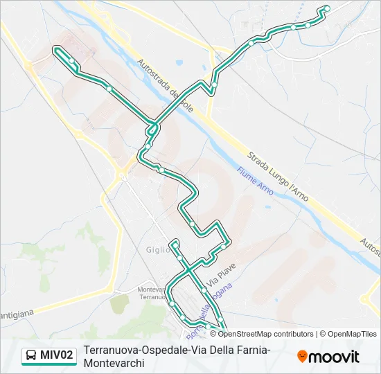 MIV02 Bus Line Map