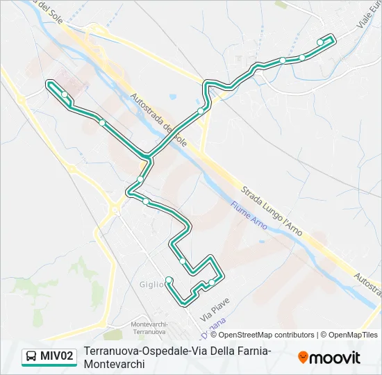 MIV02 Bus Line Map