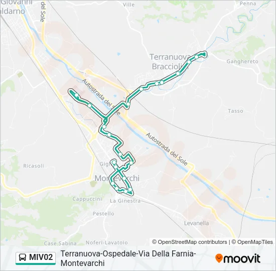 MIV02 Bus Line Map