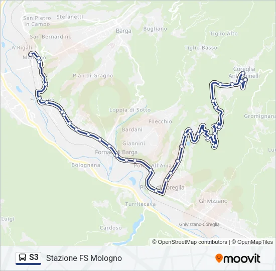 S3 Bus Line Map