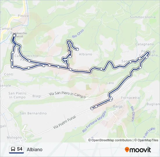 S4 Bus Line Map