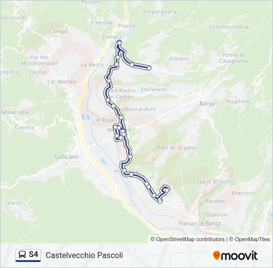 S4 Bus Line Map