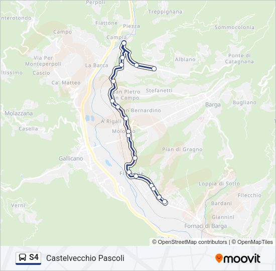 S4 Bus Line Map