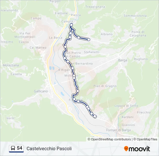 S4 Bus Line Map