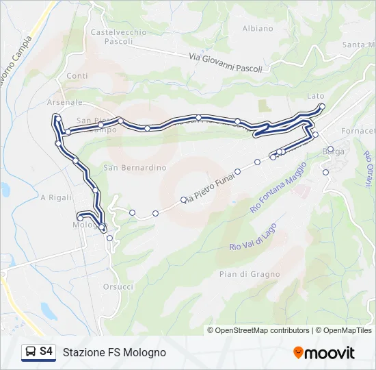 S4 Bus Line Map