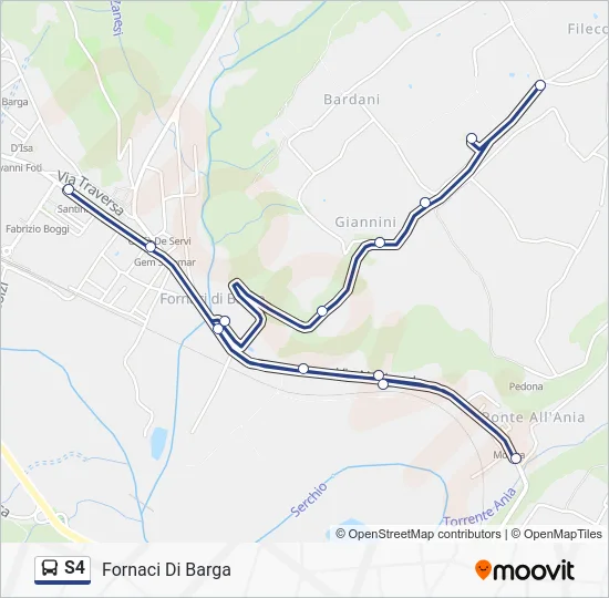 S4 Bus Line Map