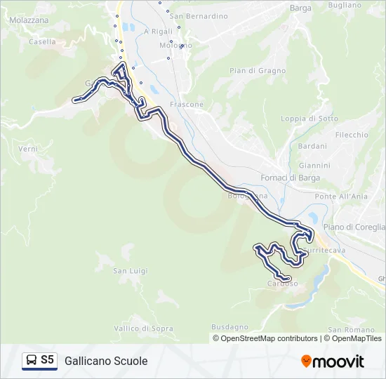S5 Bus Line Map