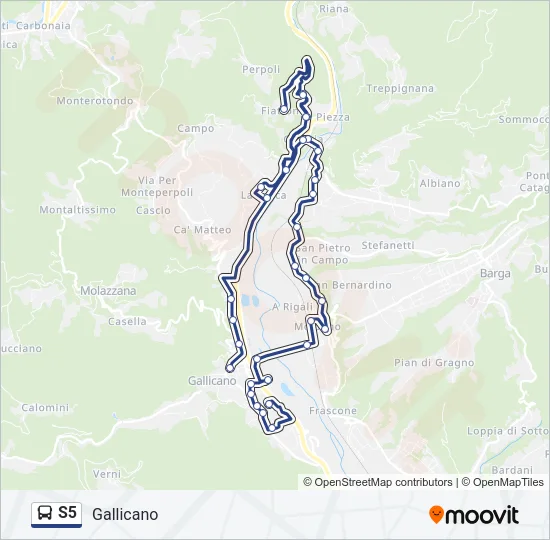 S5 Bus Line Map