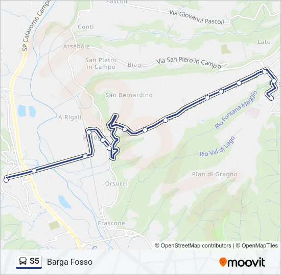 S5 Bus Line Map