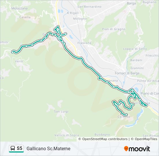 S5 bus Line Map