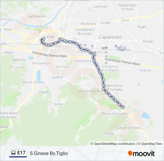 E17 Bus Line Map