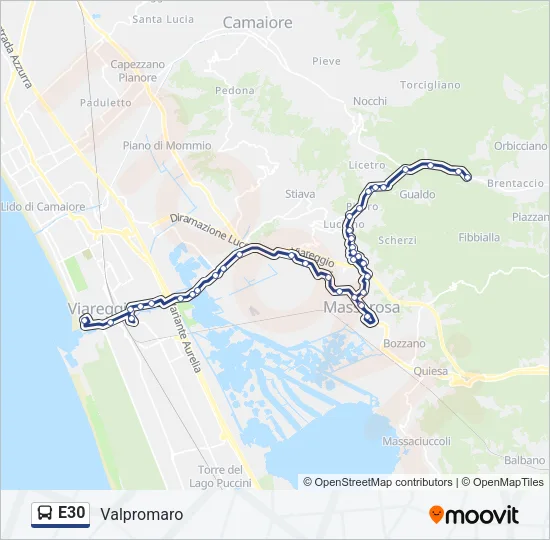 E30 Bus Line Map