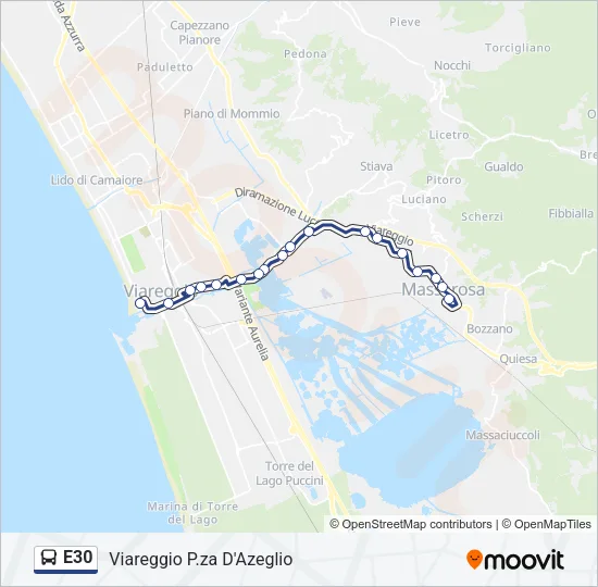 E30 Bus Line Map