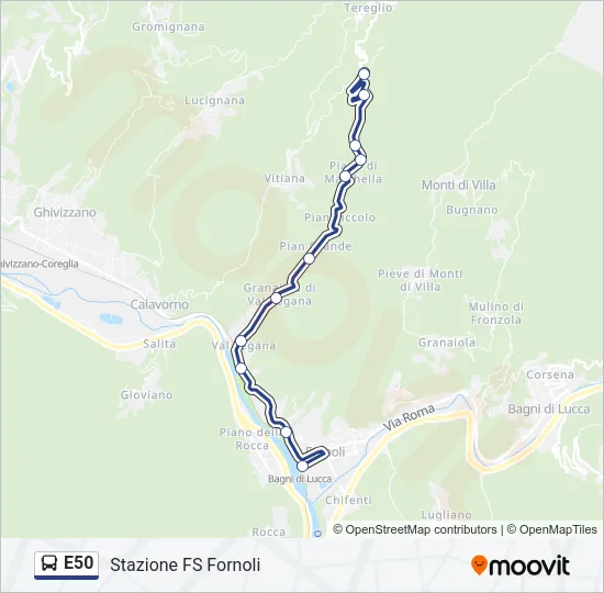 E50 Bus Line Map