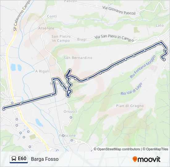 E60 Bus Line Map