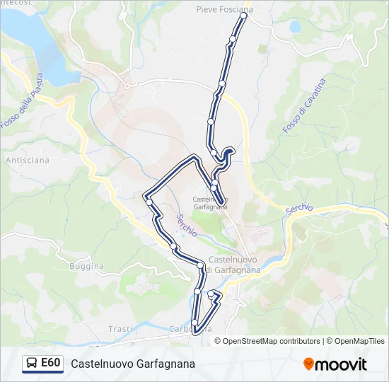 E60 Bus Line Map