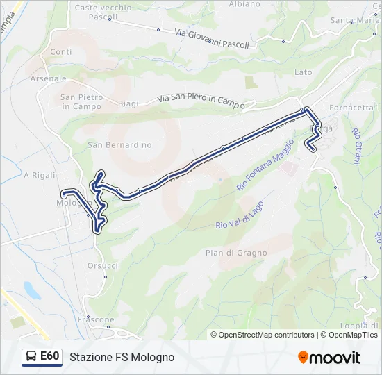 E60 Bus Line Map