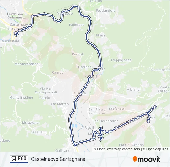 E60 Bus Line Map