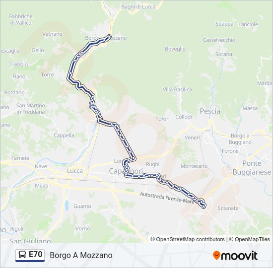 E70 bus Line Map