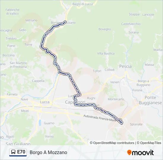 E70 Bus Line Map