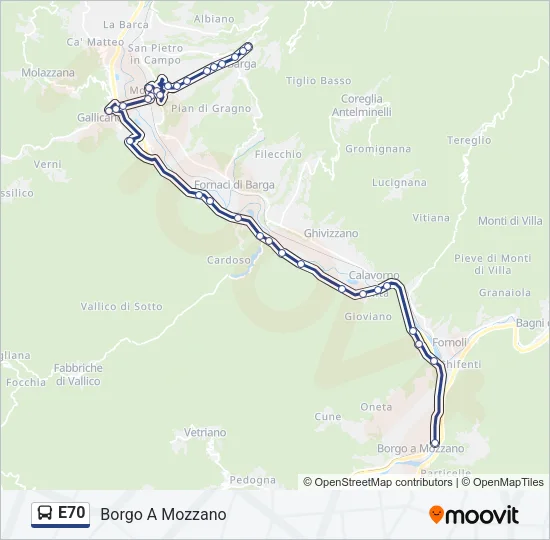 E70 Bus Line Map