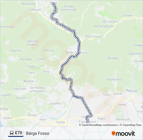 E70 Bus Line Map