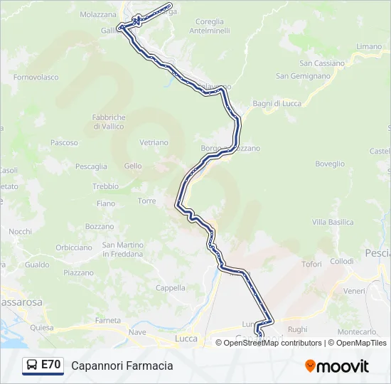 E70 Bus Line Map