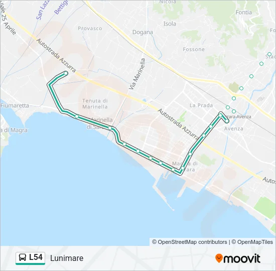 L54 Bus Line Map