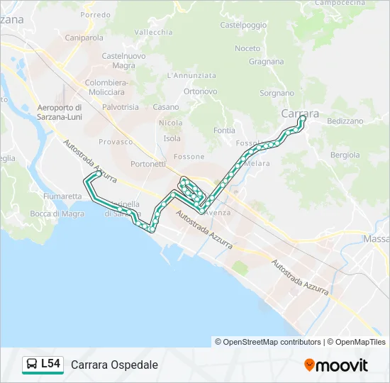 L54 Bus Line Map