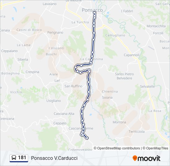 181 bus Line Map