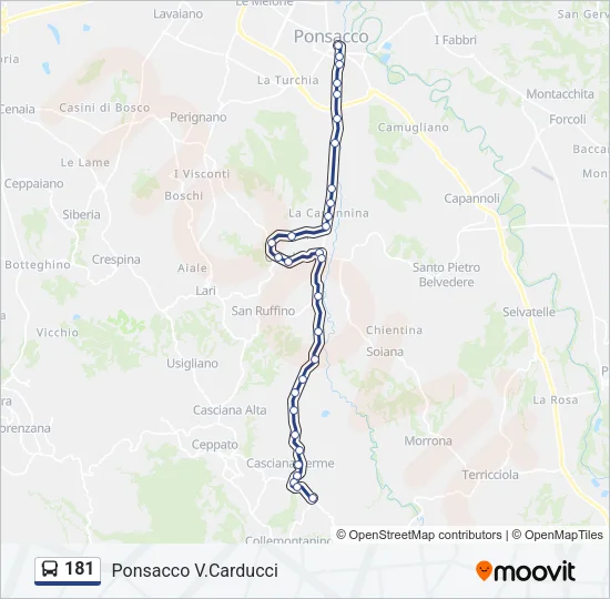 181 Bus Line Map